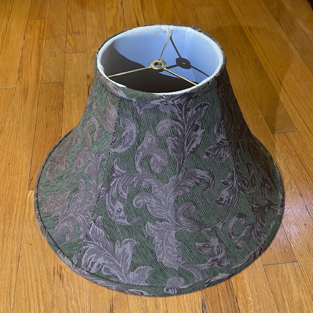 Vintage lamp shade green brown